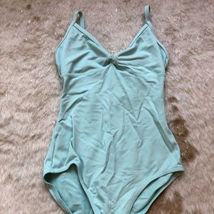Blue camisole leotard